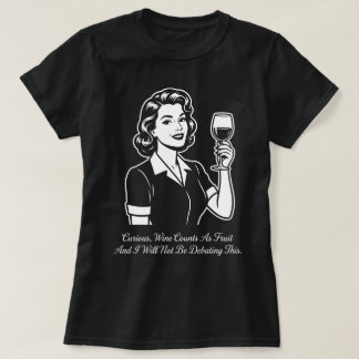 ワインは果物としてカウント レトロTシャツ Tシャツ