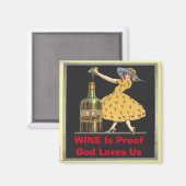 ワインは校正、編集文字 マグネット (正面/裏面)