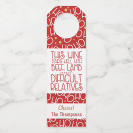 ワインは相性がよい | ホーホーおもしろい ボトルネックタグ