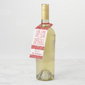 ワインは相性がよい | ホーホーおもしろい ボトルネックタグ (アングル)