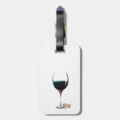 ワインは私がワインのラベルと改善する年齢と改良します ラゲッジタグ (裏面縦)