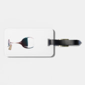 ワインは私がワインのラベルと改善する年齢と改良します ラゲッジタグ (裏面横)