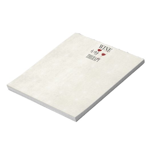 ワインは私のセラピーメモ帳 ノートパッド (回転)