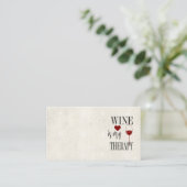 ワインは私のセラピー名刺 名刺 (スタンド正面)