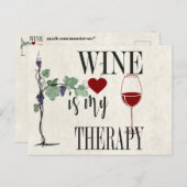 ワインは私のセラピー葉書 ポストカード (正面/裏面)