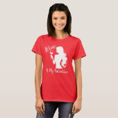 ワインは私のバレンタイン Tシャツ (正面フル)