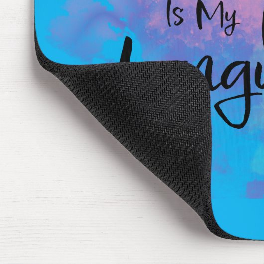 ワインは私の愛する言語のマウスパッド マウスパッド (コーナー)