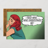 「ワインは私を理解している！」 ノートカード (正面/裏面)