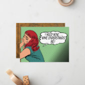 「ワインは私を理解している！」 ノートカード (正面/裏面インサイチュ)