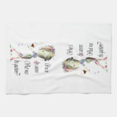 ワインは答えです-質問は何でしたか。か。 キッチンタオル (横)