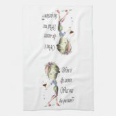 ワインは答えです-質問は何でしたか。か。 キッチンタオル (縦)