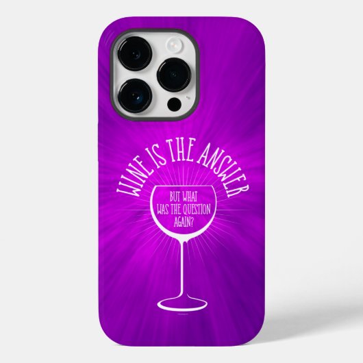ワインは答えケースメイトiPhoneケース Case-Mate iPhoneケース (裏面)
