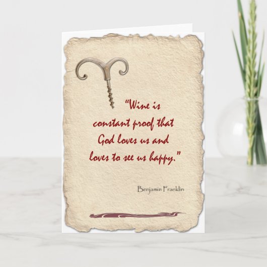 ワインは証拠です カード (正面)