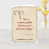 ワインは証拠です カード (黄色い花)