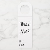 ワインは？おもしろい引用文 ボトルネックタグ (正面)