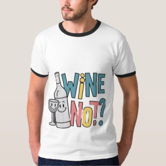 ワインは？メンズリンガーTシャツ🍷👕 Tシャツ