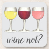 ワインは?レッドホワイトロセメガネワイナリーワイン恋人 コースター (正面)
