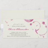 ワインは%PIPE%のブライダルシャワーの招待状を汚します 招待状 (正面/裏面)