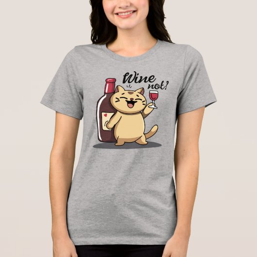 ワインは？–T-シャツ トライブレンドＴシャツ (正面)