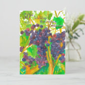 ワインぶどう 50周年結婚記念パーティー招待状 招待状 (スタンド正面)