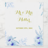 ワインまきらめくたはワインボトルラベルのフローラ結婚 ワインラベル (シングルラベル)