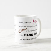 ワインまたはコーヒー平静の祈りの言葉-マグ コーヒーマグカップ (正面右)