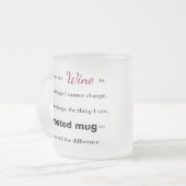 ワインまたはコーヒー平静の祈りの言葉-曇らされたマグ フロストグラスマグカップ (正面左)