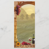 ワインまたはワインをテーマにしたメニューカード メニュー (裏面)