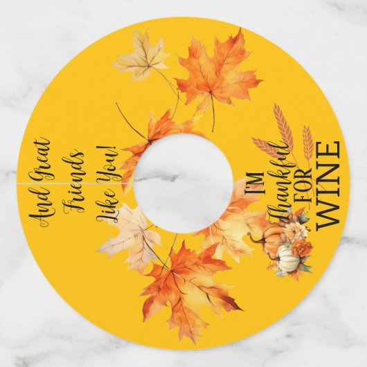 「ワインをありがとう！」 ワイングラスタグ (正面)