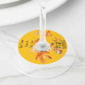 「ワインをありがとう！」 ワイングラスタグ (クローズアップ)