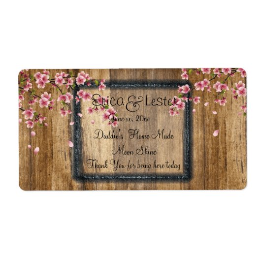 、ワインをおもしろい、密造酒のカスタム結婚します ラベル (正面)