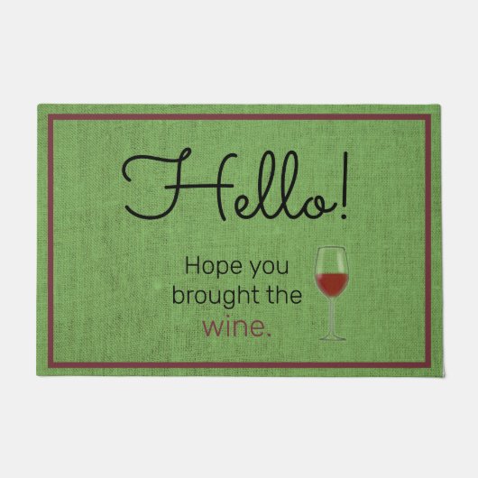 ワインをお持ちになりましたように ドアマット (正面)
