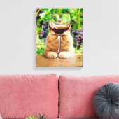 ワインをグラスにした猫 キャンバスプリント (インサイチュ (リビング))