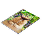 ワインをグラスにした猫 ノートブック (左側)