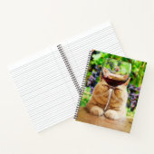 ワインをグラスに入れた猫 ノートブック (内部)