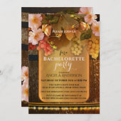 ワインをテーマにしたストリングライトバチェロレッテ 招待状 (正面/裏面)