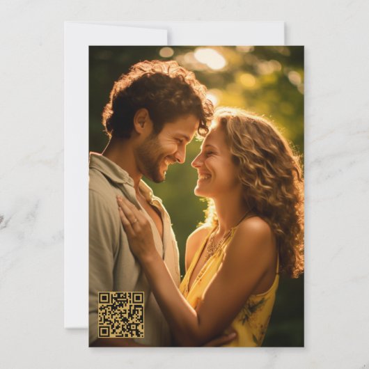 ワインをテーマにしたストリングライトフォト結婚ズ 招待状 (裏面)