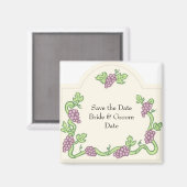 ワインをテーマにしたセーブザデートマグネット マグネット (正面/裏面)