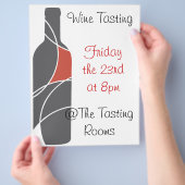 ワインをテーマにしたチラシ チラシ (手)