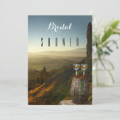 ワインをテーマにしたブライダルシャワーの招待状 招待状 (スタンド正面)