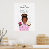 ワインをテーマにしたブライダルシャワーへようこそ ポスター (キッチン)