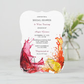 ワインをテーマにしたブライダルシャワー招待状 招待状 (スタンド正面)