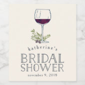 ワインをテーマにしたブライダルシャワー ワインラベル (シングルラベル)