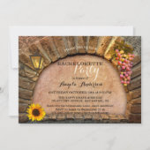 ワインをテーマにしたヴィネヤードバチェロレッテ招待状 招待状 (正面)