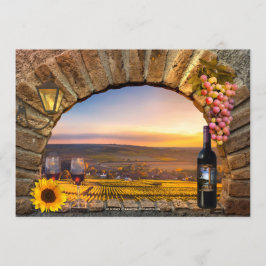 ワインをテーマにしたヴィネヤードバチェロレッテ招待状 招待状