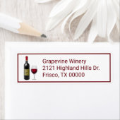ワインをテーマにした住所 シール (インサイチュ)