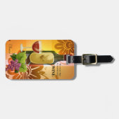 ワインをテーマにした芸術的デザインラゲッジタグ ラゲッジタグ (正面横)