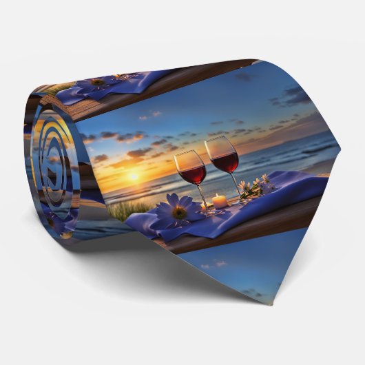ワインをビーチ ネクタイ (ロール)
