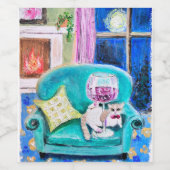 ワインを一杯どう？オリジナルお洒落芸術 ワインラベル (シングルラベル)