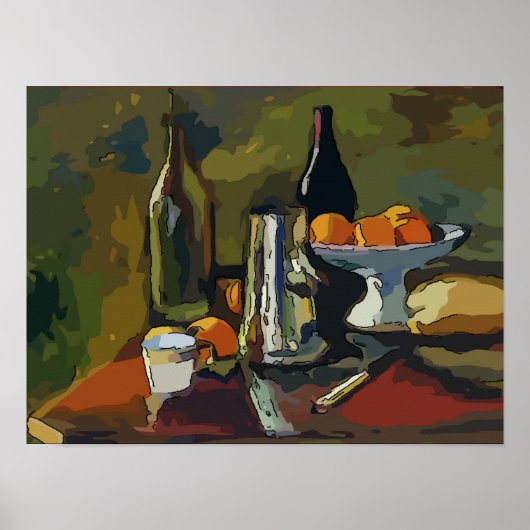 ワインを使った静物生活 ポスター (正面)